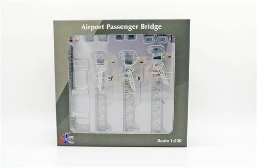 Vista 6 de JC Wings - Puente de pasajeros de tres canales para A380 transparente 1/200 ABS accesorios modelo preconstruido