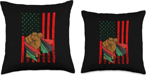 Vista 3 de Afro-American Black Liberation Flag Pan African UNIA Flag Throw Pillow
