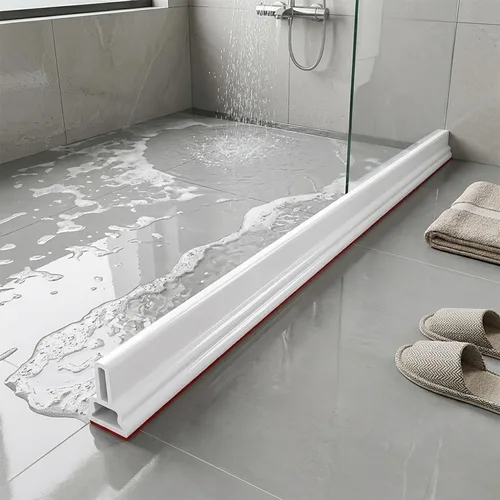 Vista 4 de Presa de agua de umbral plegable de 39 pulgadas de 1.5" de alto, protector de ducha para mantener el agua en la cabina de ducha, barrera de agua