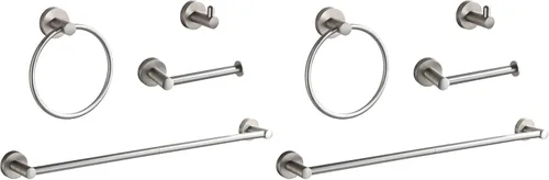 Vista 15 de BGL Juego de Accesorios de Baño Dorado Cepillado, Juego de Toallero de 4 Piezas Oro cepillado