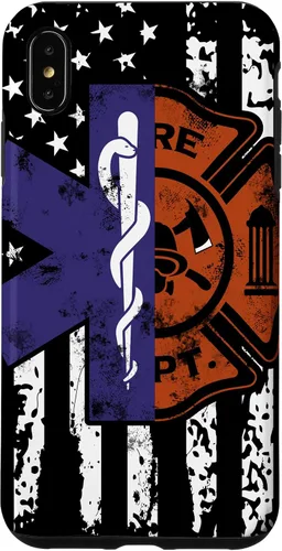 Vista 11 de EMT Firefighter Fire Rescue EMT - Funda de regalo con bandera americana para iPhone 17
