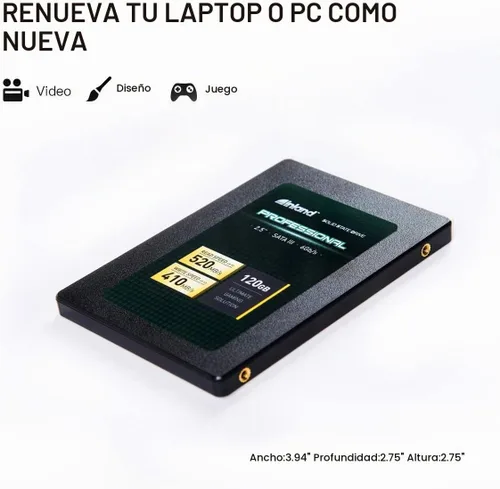 Vista 5 de INLAND Professional 120GB SSD 3D NAND SATA III 6Gb/s 2.5" 7mm Unidad interna de estado sólido (120GB)