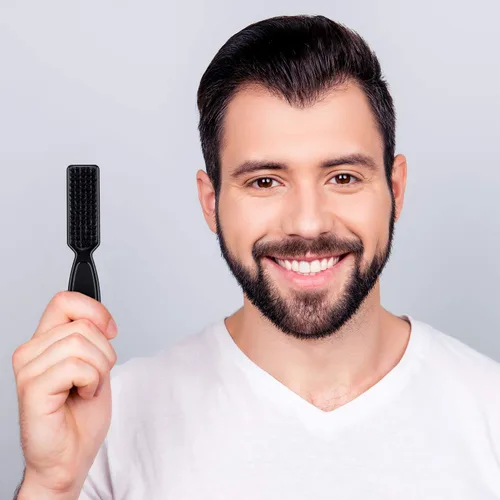 Vista 8 de Patelai 12 cepillos para cortaúñas para peluquero, color negro