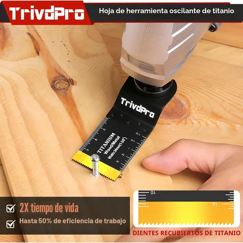Vista 3 de Hojas multiherramienta Hojas de herramienta multiusos Kits - TrivdPro 48 piezas Hoja de herramienta oscilante Hojas de sierra oscilantes para metal