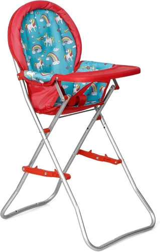 Vista 12 de Fash n kolor - Silla alta para muñecas con bandeja, se adapta a muñecas de bebé de hasta 18 pulgadas, silla alta de juguete con estampado de flores