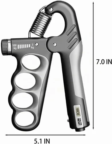 Vista 5 de Grip Strength Trainer, 5-100KG (11-220 LB) Adjustable Resistance Forearm Hand Gripper Strengthener with Counter, Hand Wrist Exercise Workout