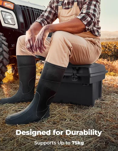 Vista 5 de KEMIMOTO Caja de almacenamiento para cama UTV, 7.4 galones de EE.UU., resistente al agua, sólida, fácil de instalar, con bloqueo, caja