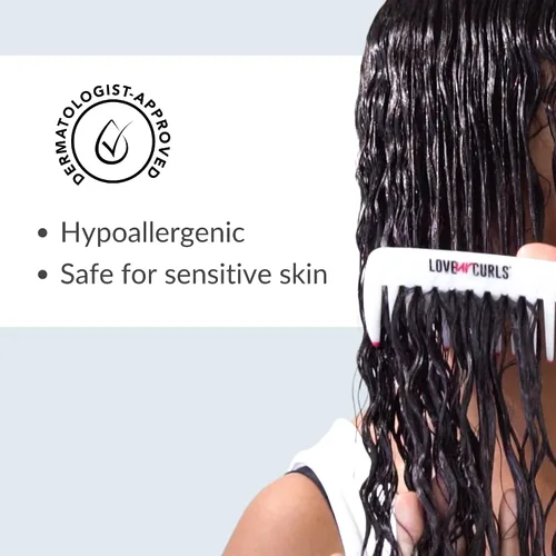 Vista 3 de Love Ur Curls - Acondicionador Sin Fragancia, Hidratante y Antienredo para Cabello Rizado, Ondulado y Ensortijado para Rizos Suaves y Lisos, Sin