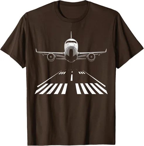 Vista 6 de Airplane Take Off Runway Pilot Jet T-Shirt Negro