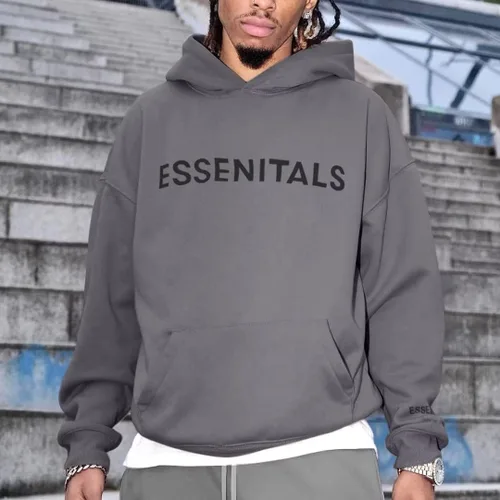 Vista 7 de KOWNIT Sudadera unisex con capucha de hip hop para parejas, 100% algodón, sudadera con capucha de forro polar, sudadera con estampado de letras