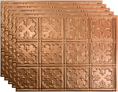 Vista 24 de FASÄDE Panel decorativo para salpicaduras de vinilo de estilo tradicional / patrón 10 en bronce antiguo (muestra de 6 x 6 pulgadas)
