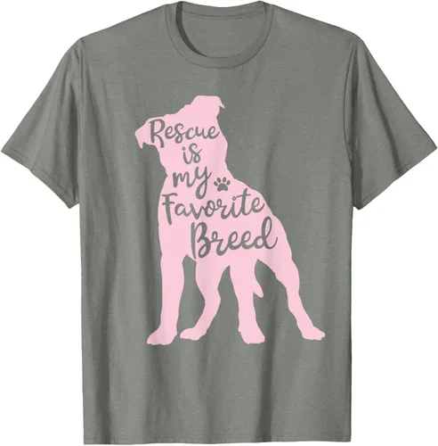Vista 68 de Pitbull Rescue Is my Favorite Breed Dog Pit Bull Mama - Camiseta, Negro, S