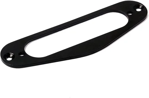 Vista 5 de Alnicov Anillo de montaje de pastilla de cuello de metal para Stratocaster Strat Single Coil Pickup Negro