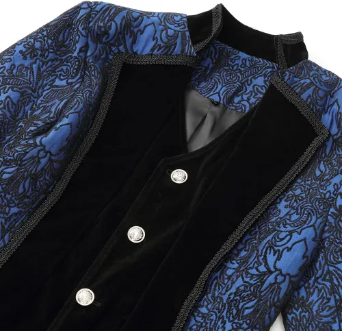 Vista 5 de Chaqueta steampunk para hombre, estilo gótico, victoriano, abrigo de túnica