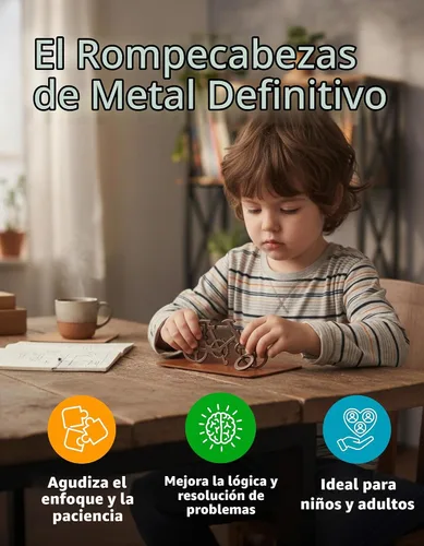 Vista 2 de Sharp Brain Zone - Rompecabezas de bicicleta – Brainteaser de metal duradero de alta calidad Desafiante juego de lógica mecánica 3D, herramienta