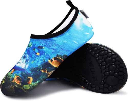 Vista 3 de VIFUUR - Zapatos para deportes acuáticos, calcetines acuáticos, de secado rápido, para yoga, con sensación de andar descalzo, sin cordones