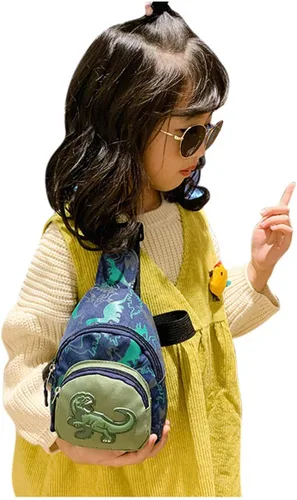 Vista 5 de Bolso bandolera pequeño con diseño de animales de dibujos animados para niños y niñas, bolsa de hombro para niños y niñas, deporte, viajes