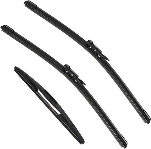 Vista 7 de Paquete de 3 plumas limpiaparabrisas delanteros y traseros para automóviles, calidad original de fábrica, 20 pulgadas, 20 pulgadas, 12 pulgadas