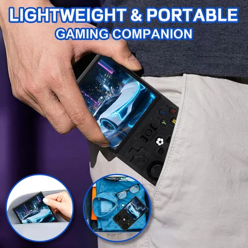Vista 5 de R36MAX - Consola de juegos portátil – Compatible con más de 22000 juegos clásicos, tarjeta TF de 128 G, consola portátil con pantalla de 4.0