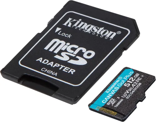 Vista 2 de Kingston Canvas Go Plus 512GB Tarjeta microSD Hasta 200 MB/s Clase 10, UHS-I, U3, V30, A2 SDCG4/512GB Hasta 200 MB/s, UHS-I, V30, U3, Clase