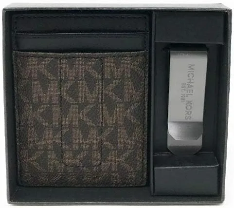 Vista 2 de Michael Kors Juego de caja para tarjetas con clip para dinero para hombre AdmrlPlblue Tarjetero