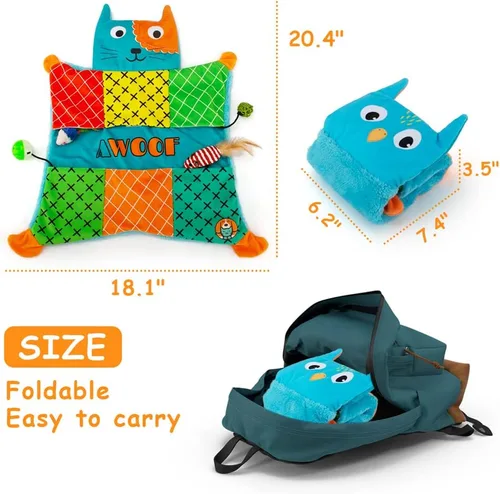 Vista 8 de AWOOF Linda alfombra suave de hierba gatera, juguetes interactivos para gatos