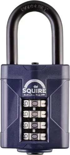 Vista 9 de Squire Candado resistente (CP50/1.5) – Grillete largo más resistente – Candado combinado de 4 ruedas – Acero aleado para resistencia a la corrosión