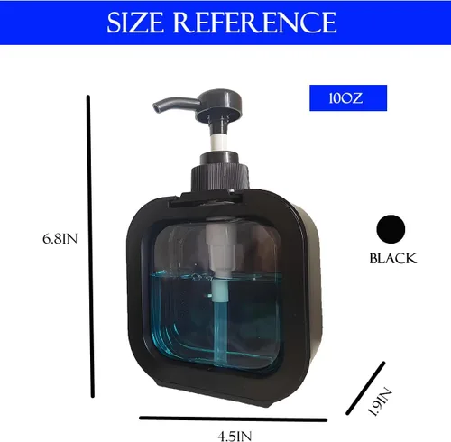 Vista 5 de Dispensador de jabón de manos para baño, dispensador de jabón de ducha montado en la pared, dispensador de platos para cocina, dispensador de champú