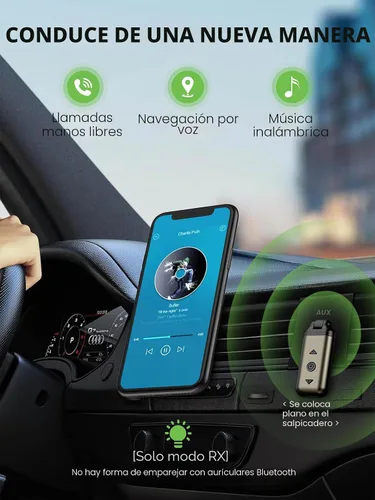 Vista 2 de HVMLAK Air88 Bluetooth 6.0 AUX Adaptador de coche Home Stereo HiFi Receiver, 180° Swivel 3.5mm Audio Jack, ENC Noise Cancelling Mic, 12 Hours