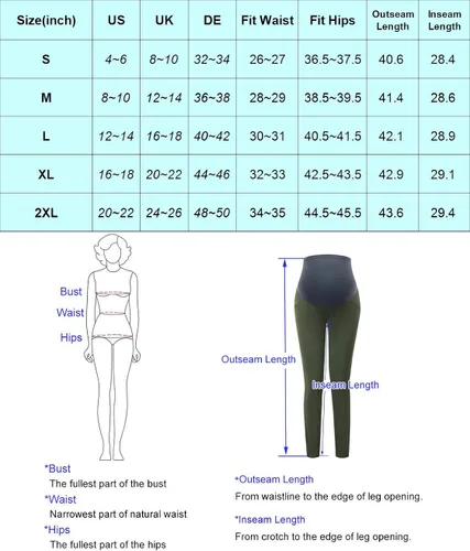 Vista 3 de Maacie - Pantalones informales de maternidad para mujer