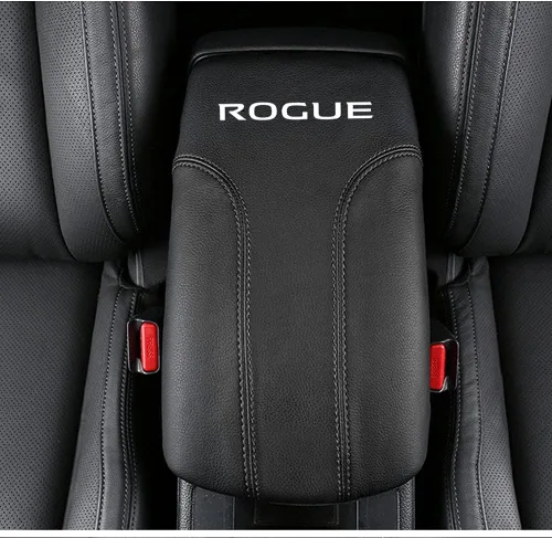 Vista 3 de XITER Protector de funda para reposabrazos de automóvil, 1 almohadilla de cuero para consola central para Nissan Rogue 2014-2020, 2017-2022 Rogue