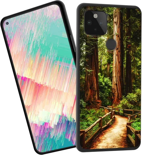 Vista 106 de Funda delgada para Google Pixel 4 XL, funda delgada de silicona de TPU suave a prueba de golpes para Google Pixel 4 XL, cruz negra