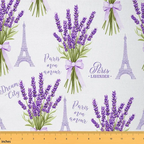 Vista 8 de Feelyou The Yard - Tela para tapicería de té de la tarde, tazas de té de estilo vintage, tela de tapicería floral para sillas, flores de rosas