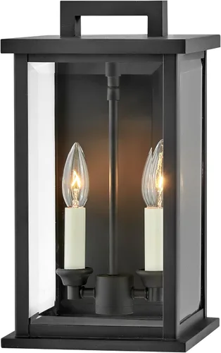 Vista 13 de Hinkley Weymouth Collection - Farol pequeño de pared para exteriores, dos luces, bronce aceitado