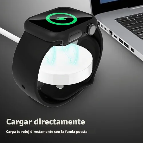 Vista 6 de Paquete de 2 fundas para Apple Watch 40mm SE Series 6/5/4/SE 2ª generación con protector de pantalla de vidrio templado, funda protectora completa