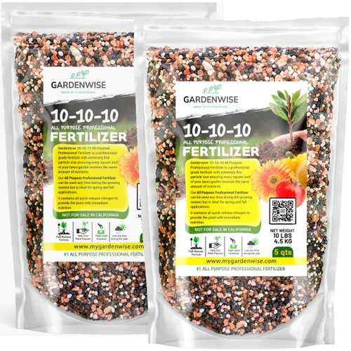 Vista 65 de 10-10-10 Fertilizante para plantas de liberación lenta - 10 10 10 Fertilizante granular multiusos de jardín para verduras, tomate, arborvitae