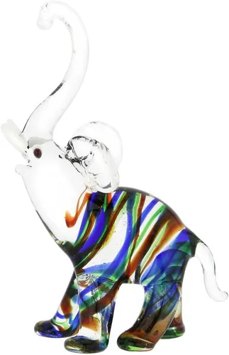 Vista 2 de GlassOfVenice - Elefante a rayas de cristal de Murano