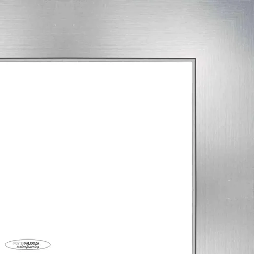 Vista 6 de Poster Palooza 5x5 Inch Contemporary Silver Complete Wood Square Picture Frame with UV Acrylic Plexiglass, Foam Board Backing & Hardware Included