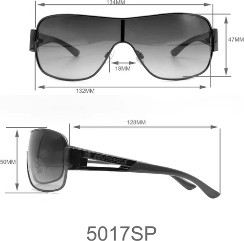 Vista 5 de Southpole 5017sp Vented Temple UV Protective Shield Sunglasses Trendy Gifts for Men 150 mm
