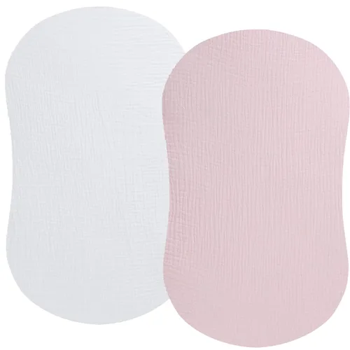Vista 16 de Sábanas ajustadas de muselina para moisés compatibles con Halo Bassinest Swivel Flex Glide Premiere & Serie Luxe, 2 unidades, algodón elegante Boho