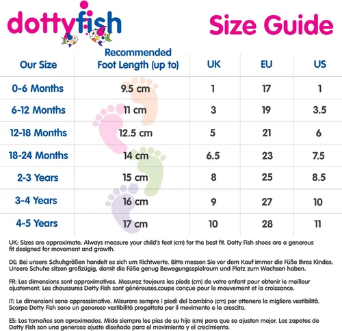 Vista 6 de Dotty Fish Sandalias de cuero suave para niños pequeños.
