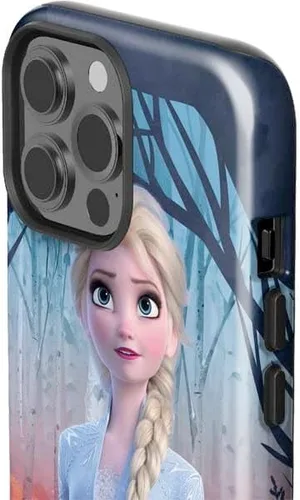 Vista 2 de Skinit Impact - Funda compatible con iPhone 15 Pro Max, diseño oficial de Disney Frozen II Elsa