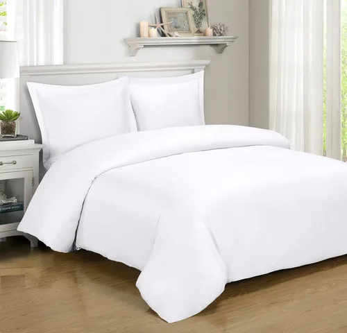 Vista 9 de Royal Hotel Bedding Juego de funda de edredón de viscosa derivada de bambú de lujo con edredón alternativo de plumón, 4 piezas, tamaño matrimonial