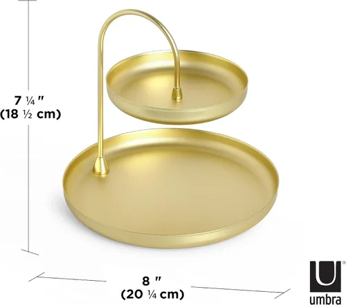 Vista 2 de Bandeja para accesorios en niveles de Umbra, Brass, L