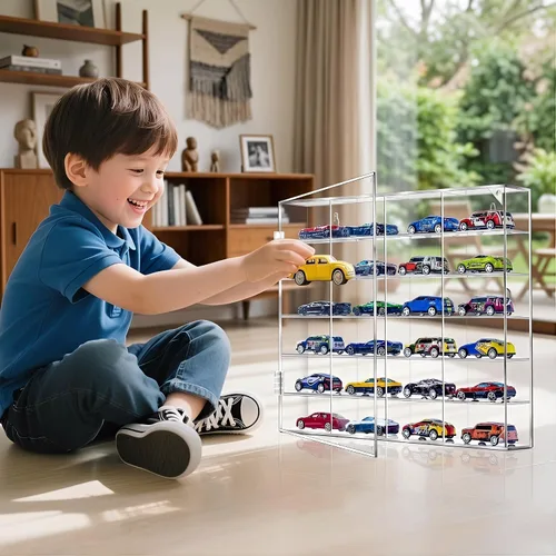 Vista 3 de Vitrina acrílica para Hot Wheels 1/64 Escala fundida a presión