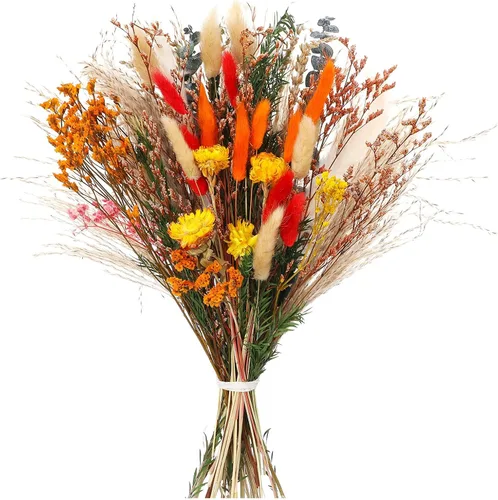 Vista 9 de DIY - Juego de flores secas naturales a granel, color rosa