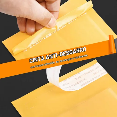 Vista 3 de packbabol Sobres de burbujas de papel kraft 3.5x5 Pulgadas 50 Pack, sobres autoadhesivos de papel para embalaje, sobres de adhesión fuerte, pequeñas