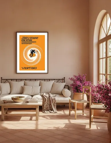 Vista 5 de Alfred Hitchcock’s Vertigo - Starring James Stewart and Kim Novak - Vintage Film Movie Poster by Saul Bass c.1958 - Master Art Print (Unframed) 6in