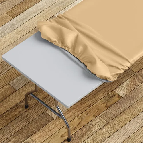 Vista 28 de Sorfey Mantel ajustado con elástico, vinilo con parte trasera de franela, se adapta a mesa de 24 x 48 pulgadas, rectangular, a prueba de agua, fácil