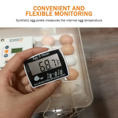 Vista 7 de Egg-O-Meter™ - Termómetro de huevo con pantalla digital grande con memoria mínima/máxima - Termómetro digital con sensor de temperatura